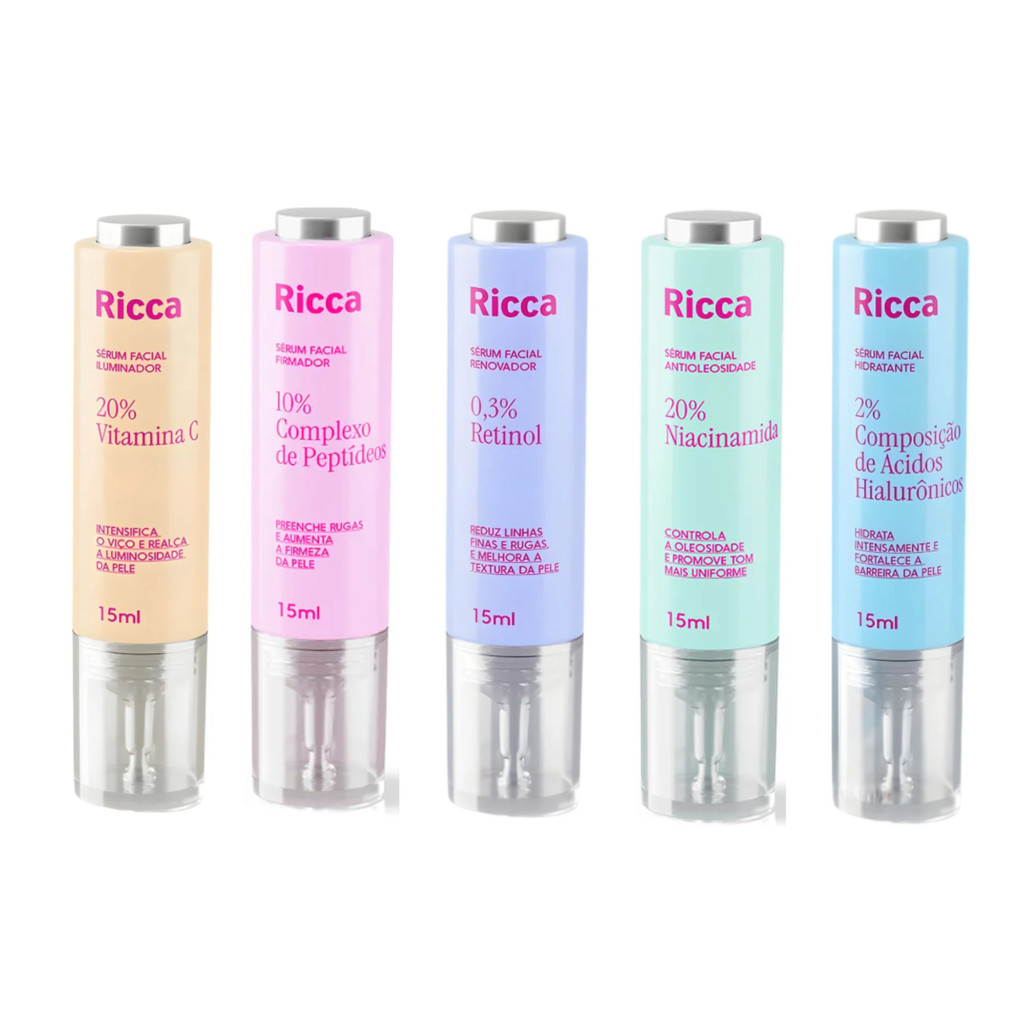 Ricca Sérum Facial 15mL - Escolha o seu em Oferta na Shopee