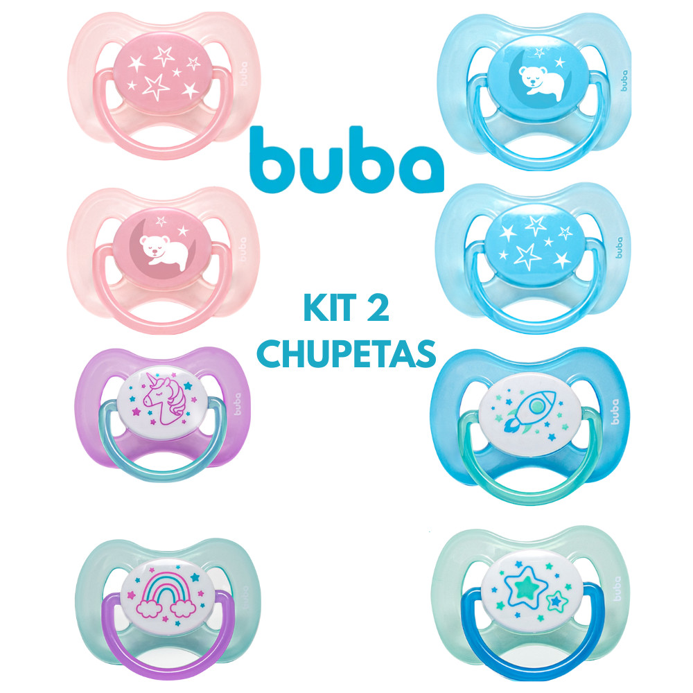Kit 2 Chupetas Buba Comfort Ultra Soft Silicone – Tamanho 1 e 2, Diversos Modelos em Oferta na Shopee