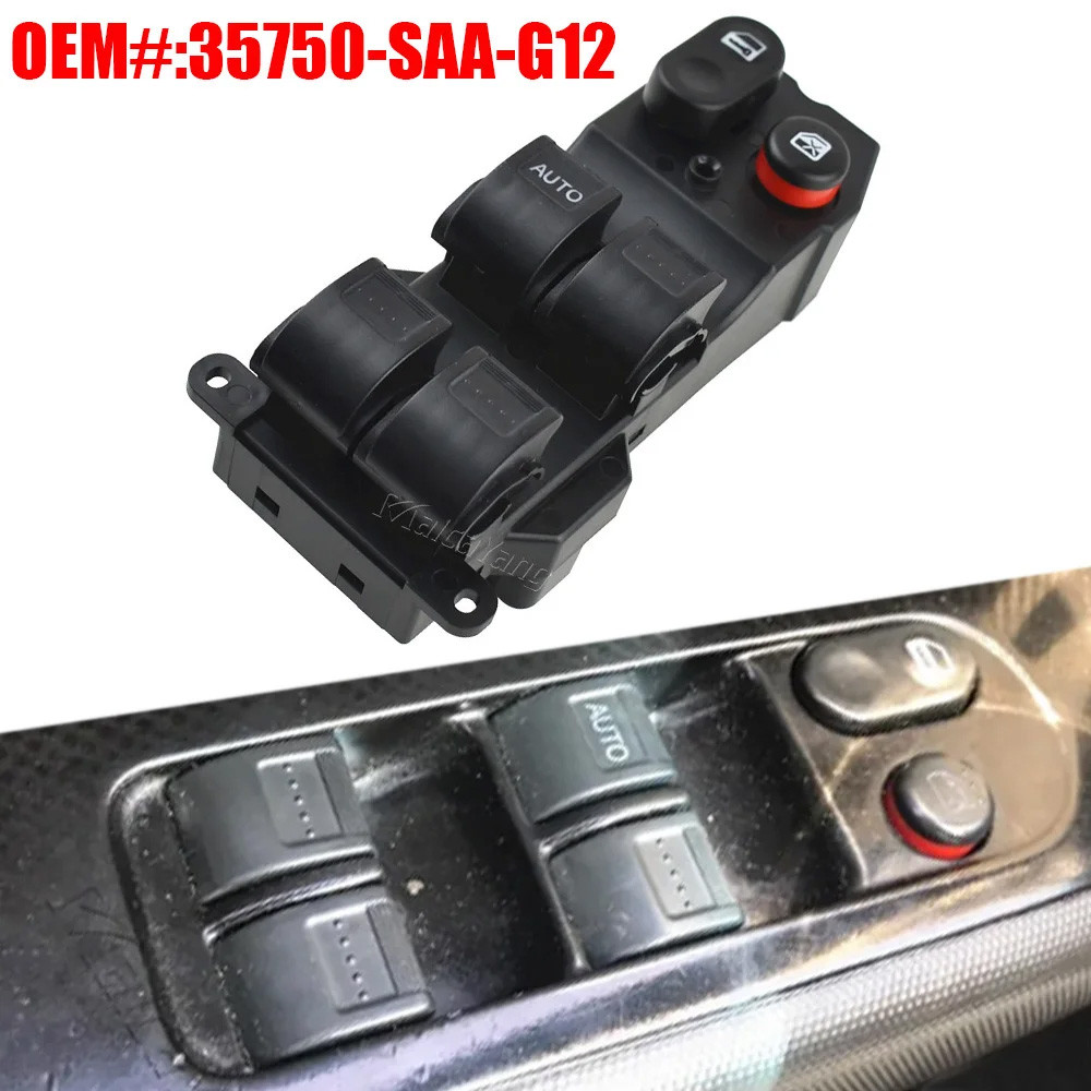 Botão Mestre Do Elevador Da Janela Interruptor Elétrica Carro Para Honda Jazz Fit 2003-2008 35750-SEL-P11 SAA-G12 G12ZA