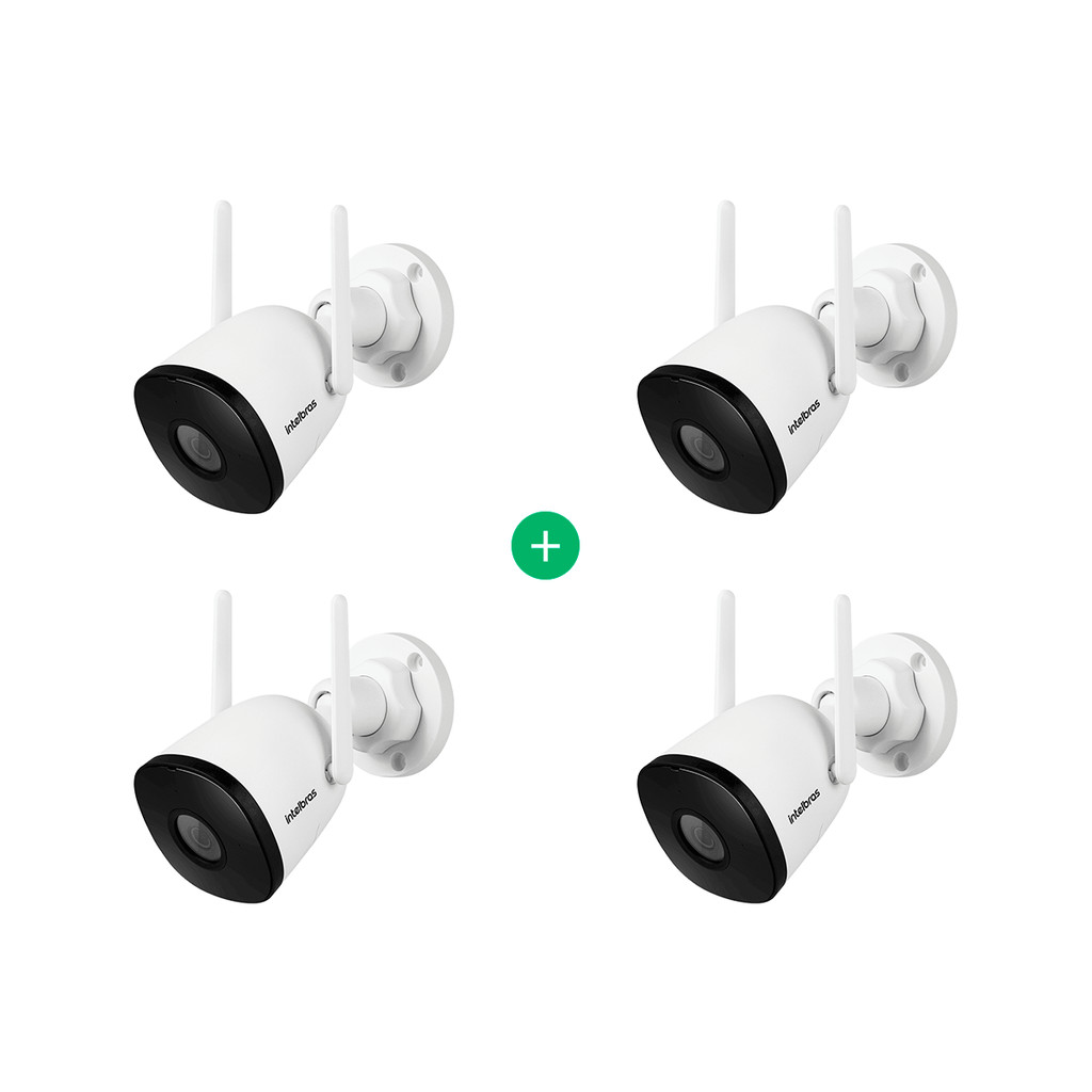 Kit Câmera Externa Inteligente Intelbras IM5 SC - 4 unidades em Oferta na Shopee