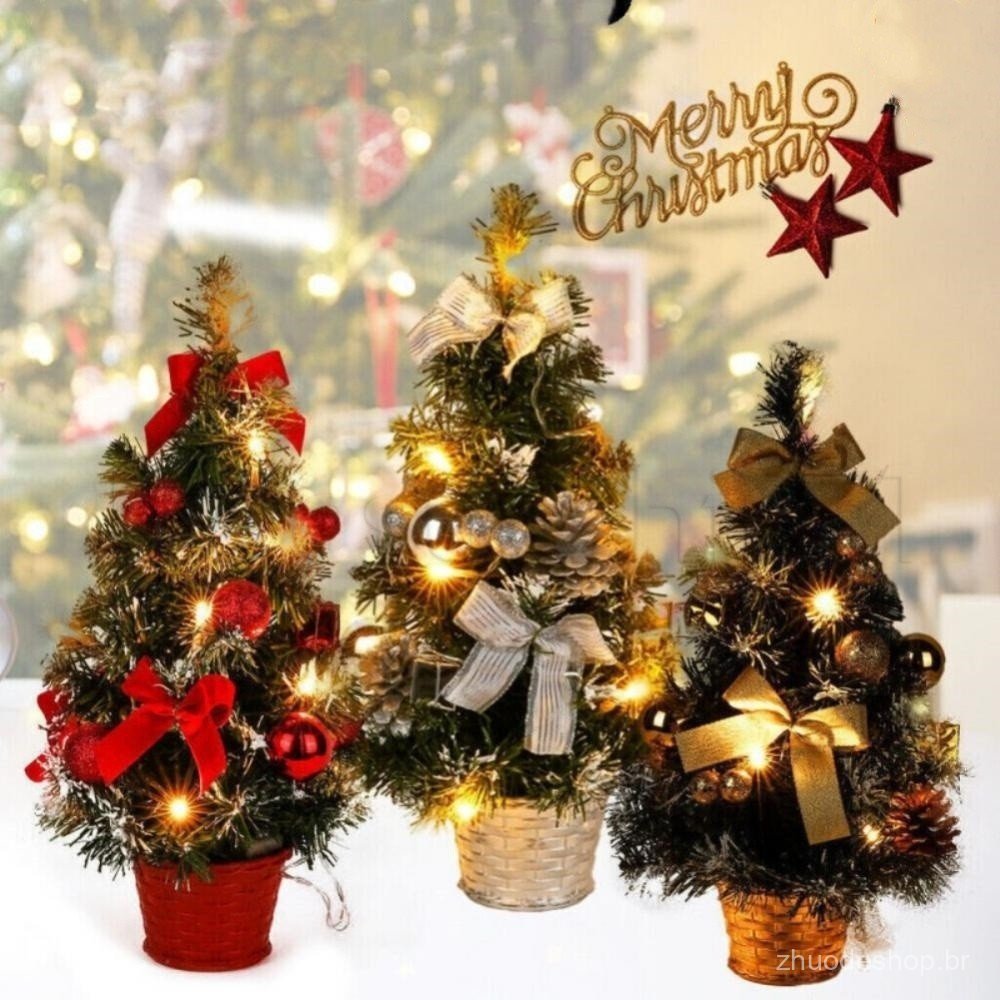 Decoração de mesa pequena árvore de Natal de mesa festiva/mini decorações artificiais/Festa de Ano Novo/20CM decoração I