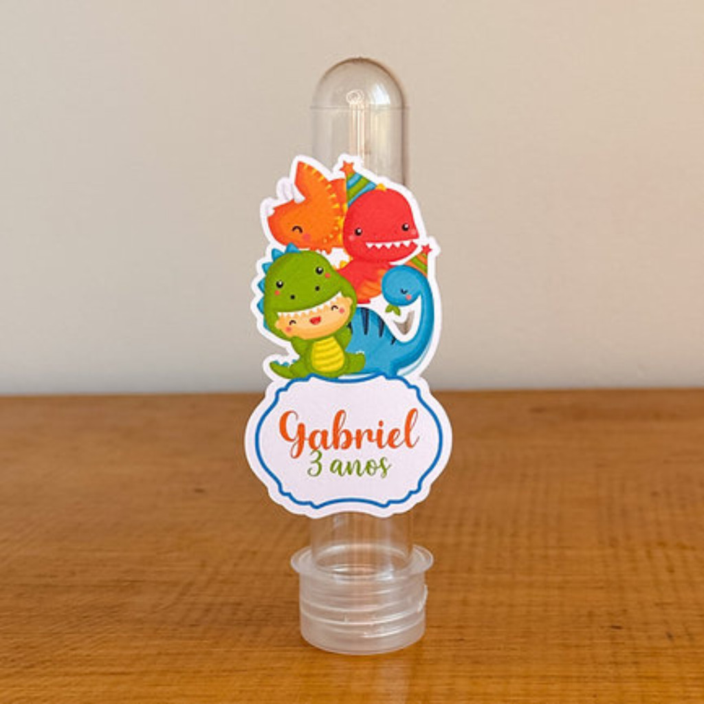 10 Apliques para Tubete Dinossauro Baby - Dino Baby | Personalizados | Lembrancinhas | Aniversário