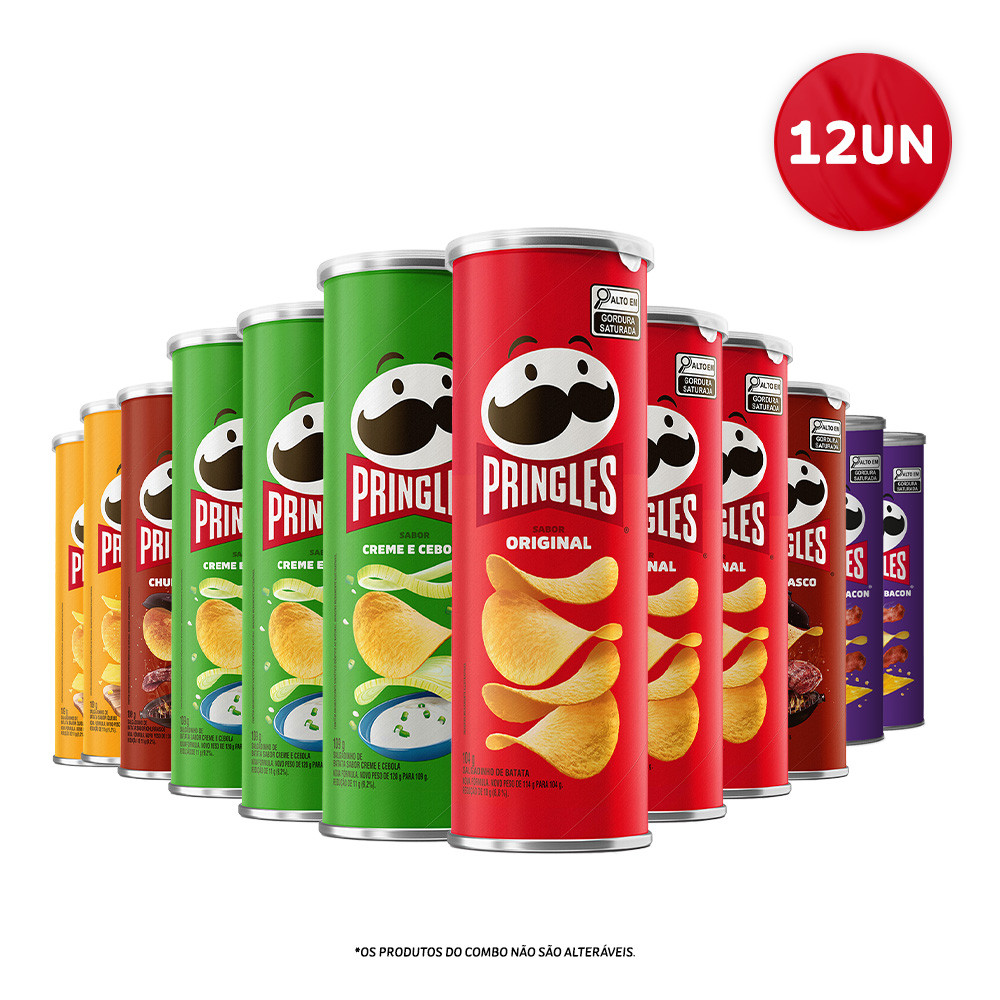 Combo Pringles® Sabores Sortido 12 Unidades