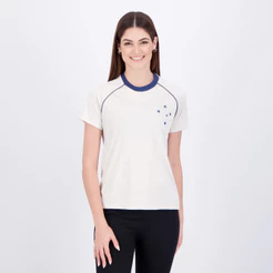 Camisa Cruzeiro Mosaico Feminina Off White