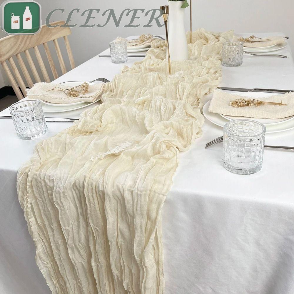 Toalha De Mesa De Gaze Mais Limpa , Corredores Vintage 90x180/300cm , Decoração Rústica Multicolorida De Casamento Count em Oferta na Shopee