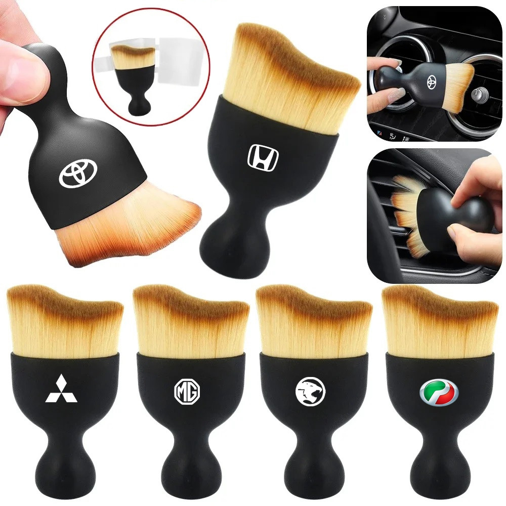 Escova De Limpeza Interior Do Carro Com Capa Pequeno Condicionador Saída Ar Console Central Escovas Limpas Ferramenta Re