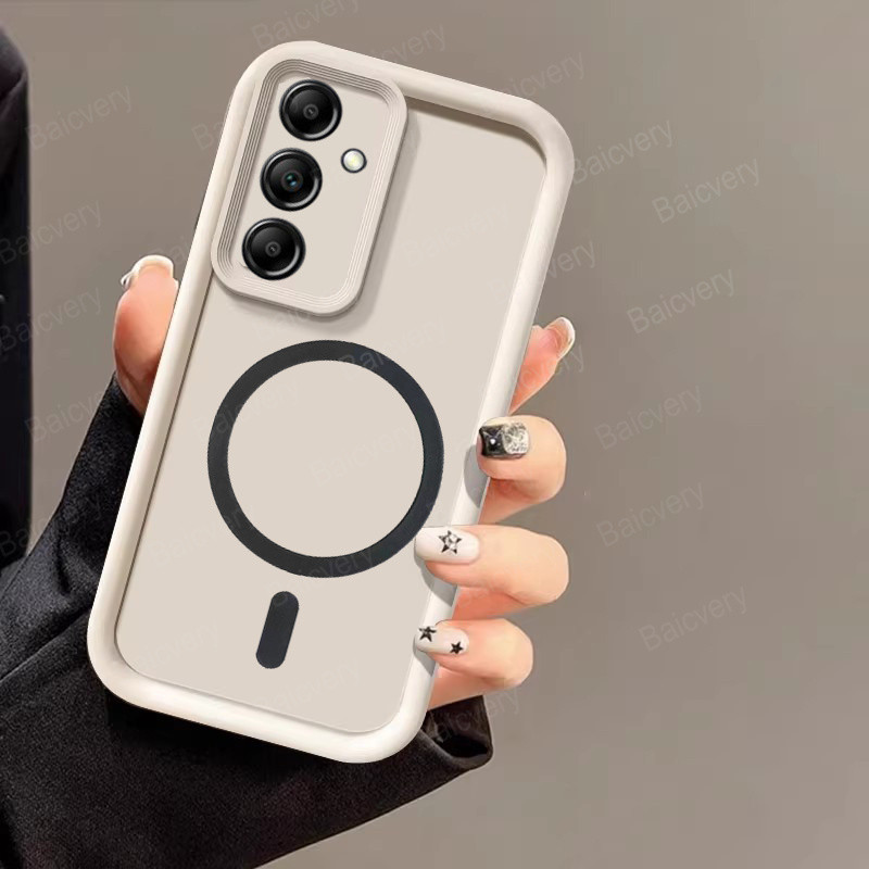 Para Samsung Galaxy A57 A37 A36 A35 A55 A56 A17 A16 A15 A26 5G À Prova De Choque Capa Protetora Macia Carregamento Magné