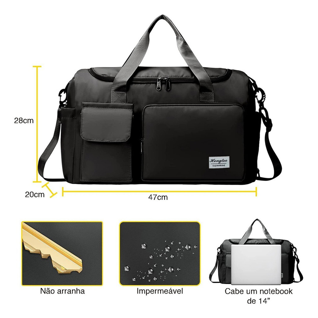Bolsa Impermeável Academia Viagem Porta Tênis Feminina Masculina Grande