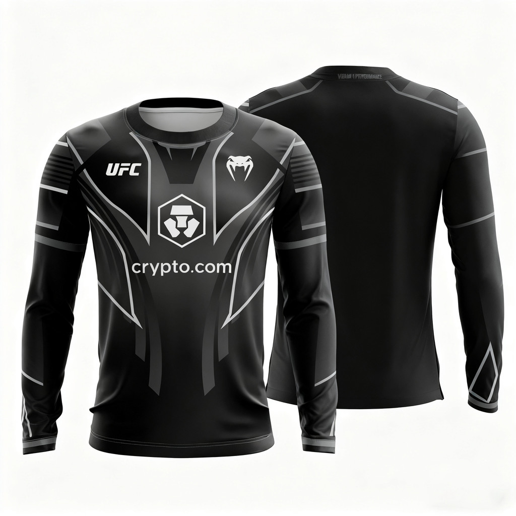UFC Camisetas Clássicas Boxer Manga Comprida Sportswear Outono Masculino MMA Treinamento Correndo Jersey Luta Noite Tops
