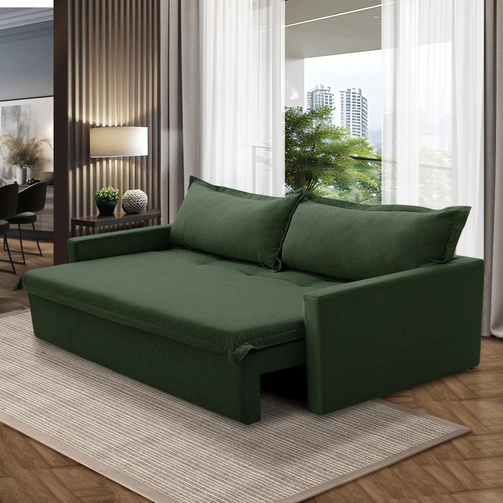 Sofá Sem Caixa Retrátil e Reclinável 2,00m com Molas Kiara Linho Adonai Estofados em Oferta na Shopee