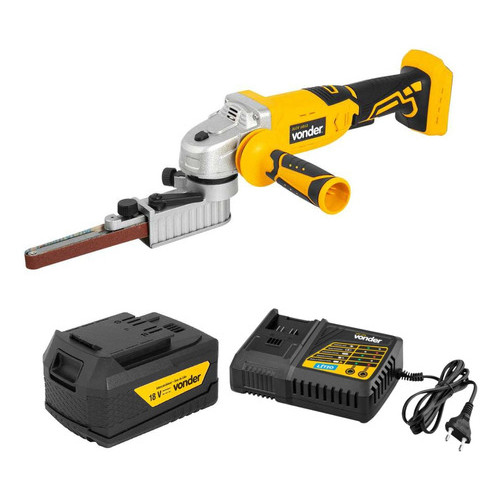 Kit Vonder - 01 Lixadeira de cinta ILCV1812 VONDER + 01 Bateria IBV1804 + 01 Carregador ICBV1806