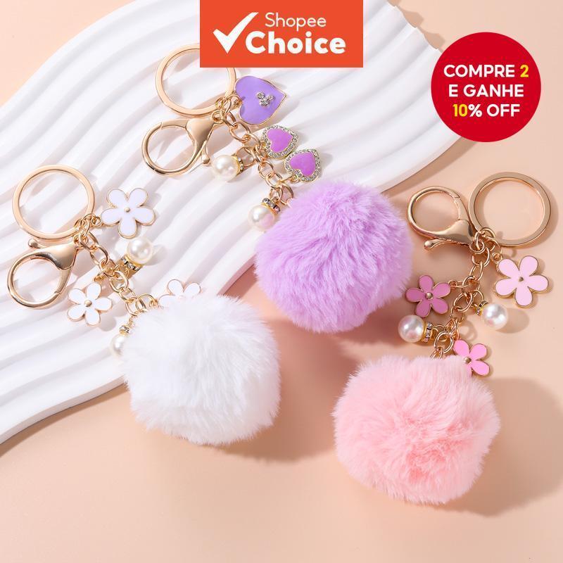 Novo Charmoso Pingente de Chave com Flores e Coração em Esmalte para Bolsa, Presente Fofo para Mulheres e Meninas em Oferta na Shopee