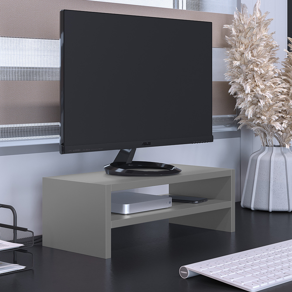 Suporte Para Monitor Stand Home Office Lap L03 Cinza - Lyam Decor