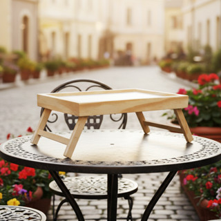 Mesinha De Café Da Manhã Na Cama Bandeja Madeira Com Pezinho em Oferta na Shopee