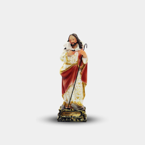 Imagem Jesus Bom Pastor 12,5cm / resina - R3619