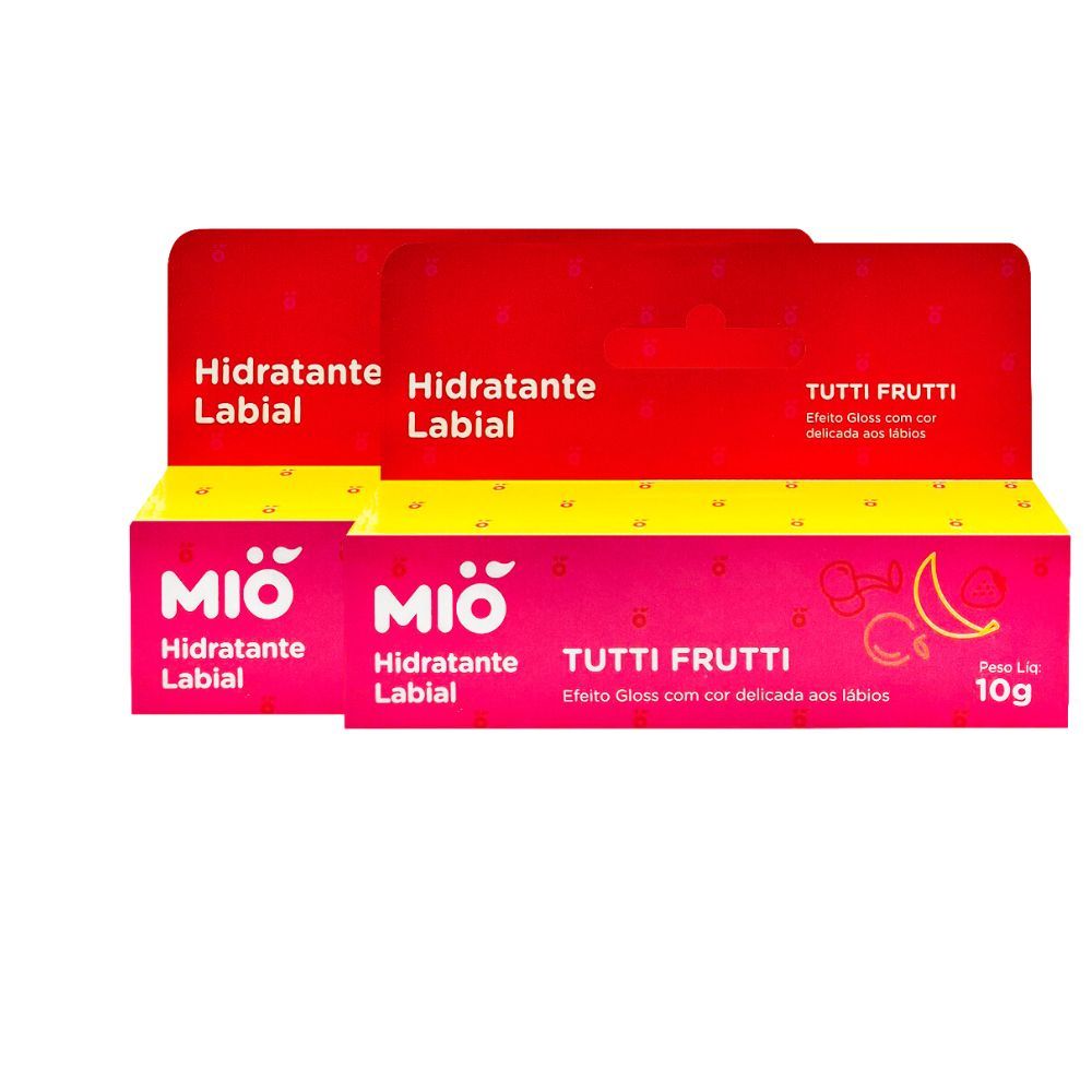 Kit 2 Hidratante Labial Mió Sabor Tutti Frutti 10g em Oferta na Shopee