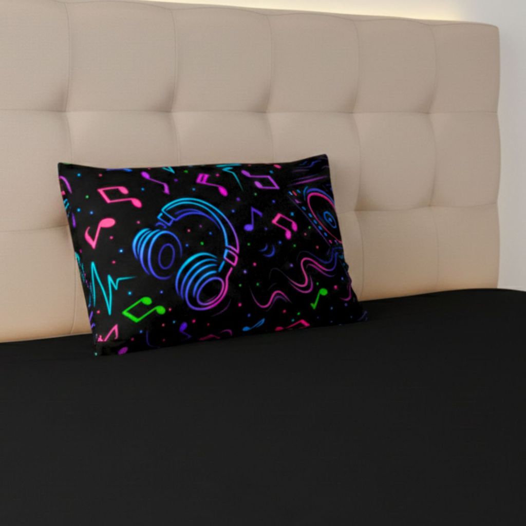 Fronha Avulsa Dupla Face DJ Music 65 cm x 45 cm