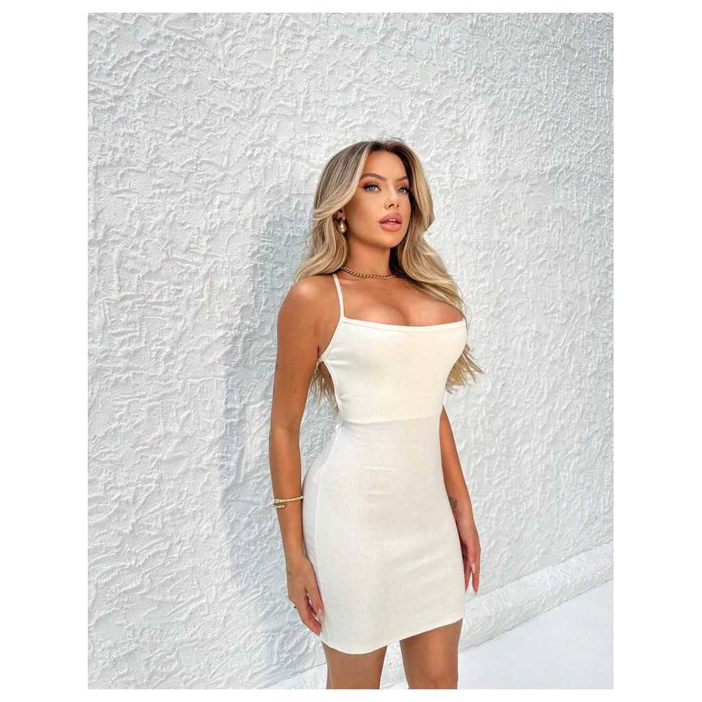 Vestido feminino curto, vestido ribana, vestido malha canelada, vestido justo, vestido colado