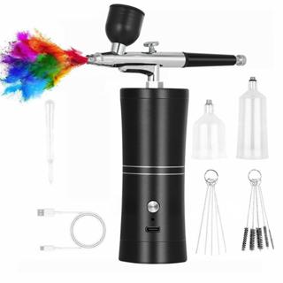 Aerógrafo Sem Fio Recarregável Portátil Com Compressor , Pistola De Pulverização De Ação Única Para Beleza Facial , Arte em Oferta na Shopee