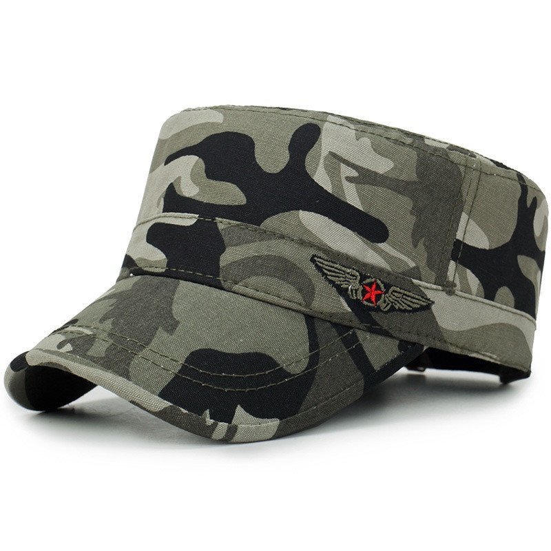 Chapéu Militar para Homens e Mulheres, Moda, Cor Camuflada, Boné Militar Ajustável, Chapéus de Sol, Esportes Casuais ao