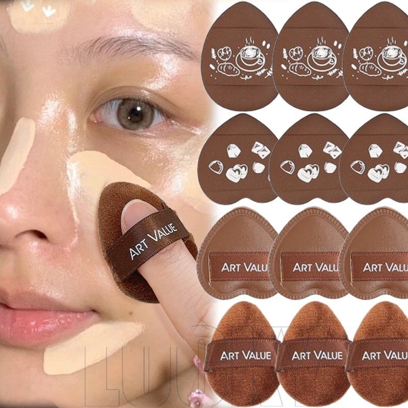 20/10/5 Unidades Mini Sopro De Pó Para Dedo-Cosmético Portátil Macio E Fofo-Puffs De Maquiagem Corretivo De Base-Esponja