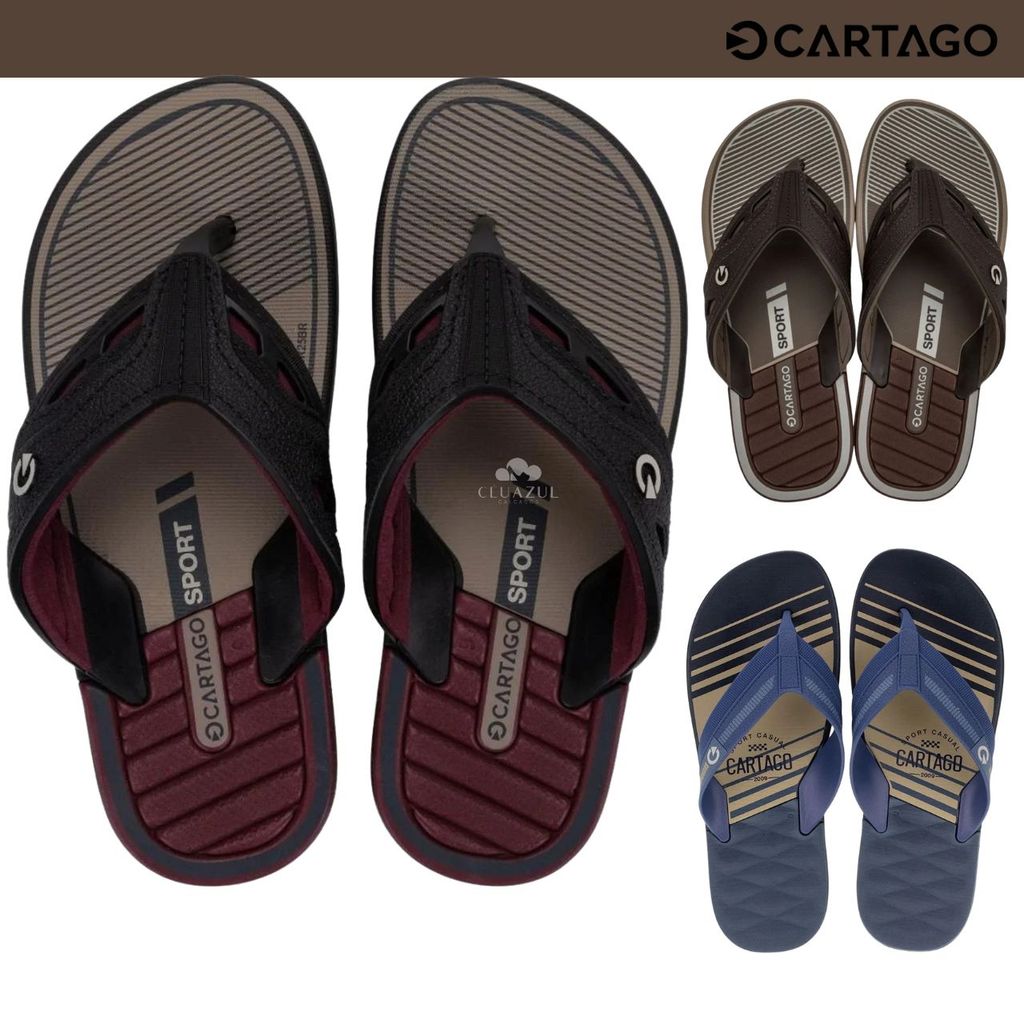 Chinelo Cartago Dallas Masculino Sport Conforto Original Dia a Dia em Oferta na Shopee