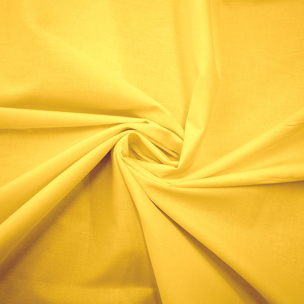 Tecido Tricoline Liso Amarelo gema - Peripan - 50 x 150 cm
