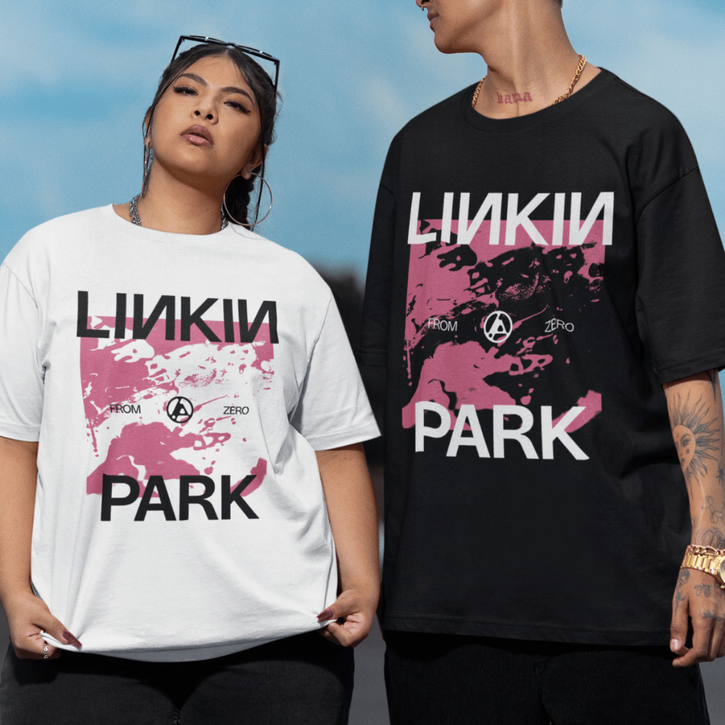 [Camiseta Premium em Algodão Puro]TT Camiseta Oversized Linkin Park From Zero Blusa Casual Unissex 100% Algodão