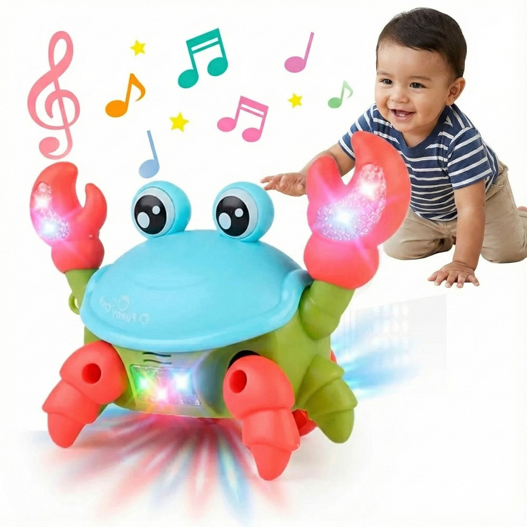 Caranguejo Brinquedo Infantil Musical com Luzes e Som Brinquedo Dançante e Interativo Kizumba em Oferta na Shopee