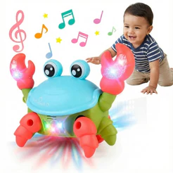 Caranguejo Brinquedo Infantil Musical com Luzes e Som Brinquedo Dançante e Interativo Kizumba