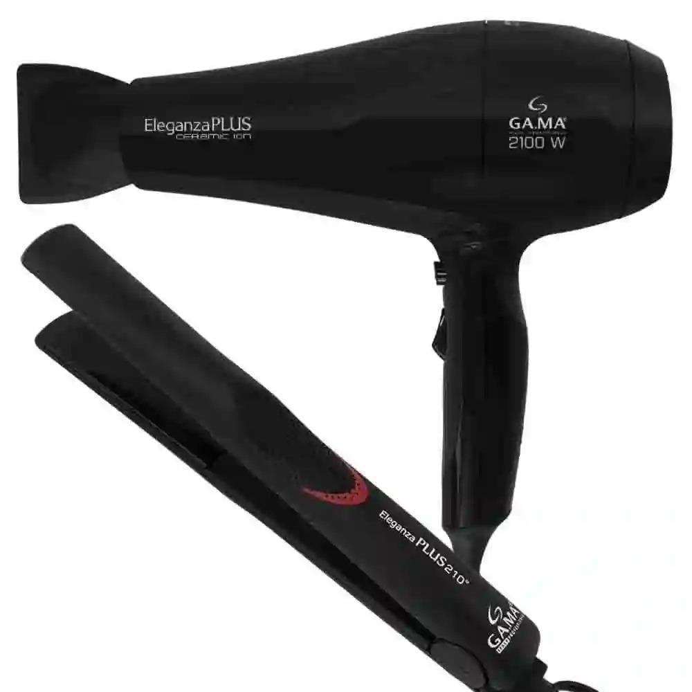 Imagem Kit Prancha E Secador De Cabelo Eleganza Plus 127V