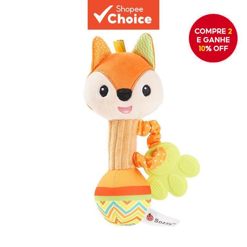 Novos mordedores Sozzy, bastões em forma de pequenos animais, brinquedos chocalhos de mão para bebês (cor aleatória do