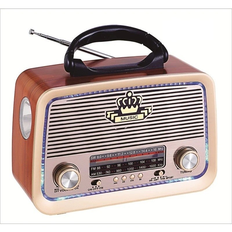 Caixa Som Retrô Rádio Fm Portátil Bluetooth Recarregável em Oferta na Shopee