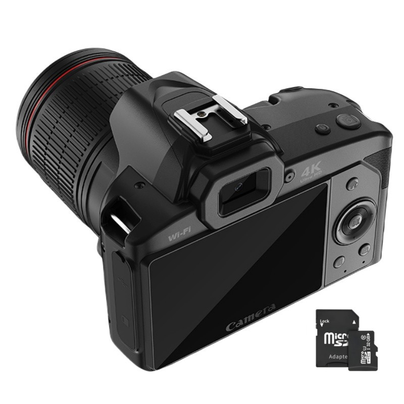 Câmera DSLR D5 HD WiFi com câmera dupla 4K e 64 milhões de pixels para beleza digital