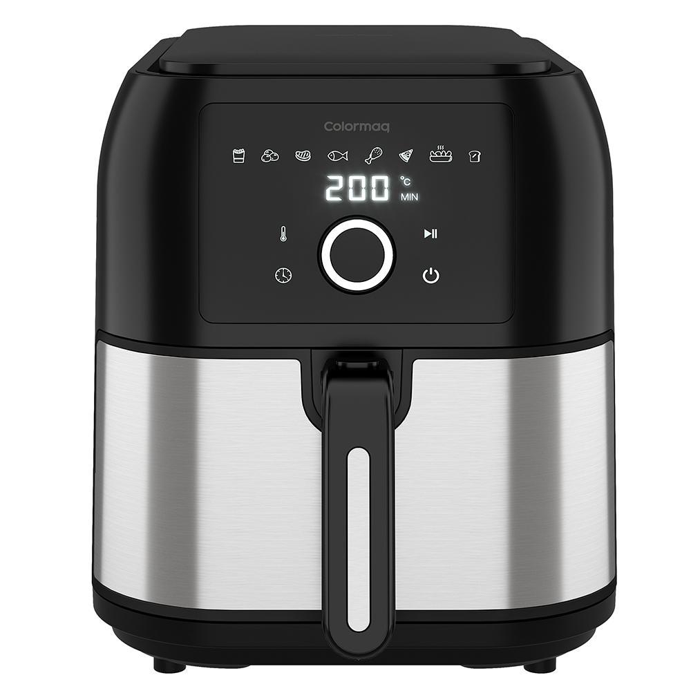 Fritadeira Air Fryer Colormaq 8L 1700w Digital Preta e Inox em Oferta na Shopee
