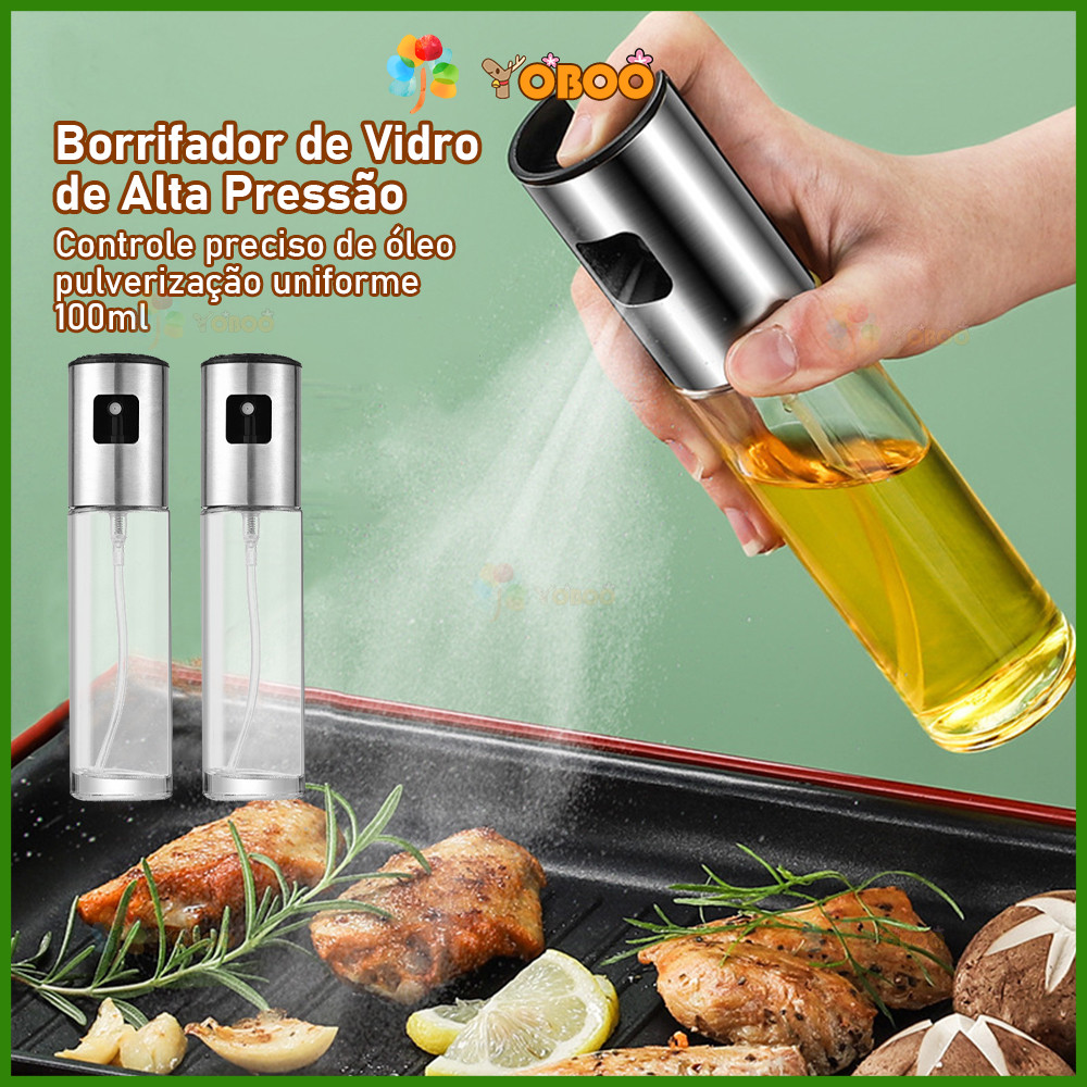 YOBOO Pulverizador de Azeite para Cozinha Borrifador Azeite 100ml em vidro Galheteiros e spray de azeite em Oferta na Shopee