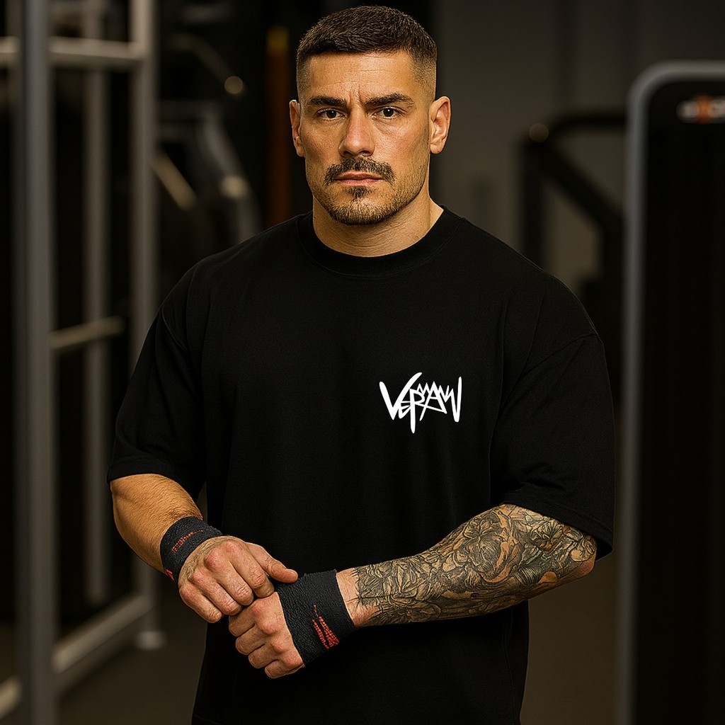 Camiseta Oversized Streetwear Masculina Weram Academia SM Slim Gym Academia Treino Over Algodão