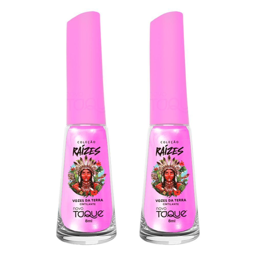 Kit 2 Esmalte Novo Toque Raízes Cintilante Cor Vozes da Terra 8ml em Oferta na Shopee
