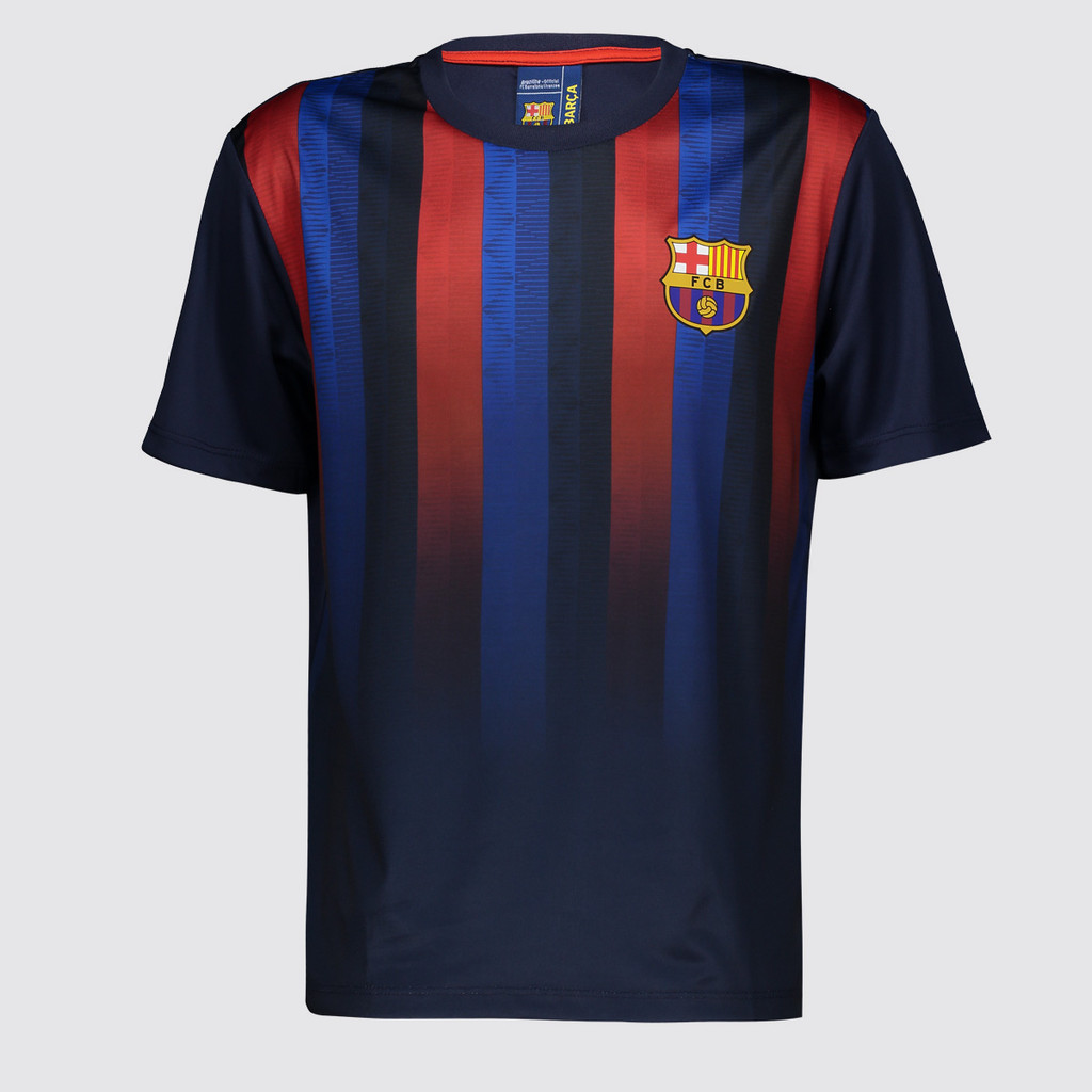 Camisa Barcelona Stamina Infantil Azul Marinho em Oferta na Shopee