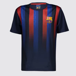 Camisa Barcelona Stamina Infantil Azul Marinho