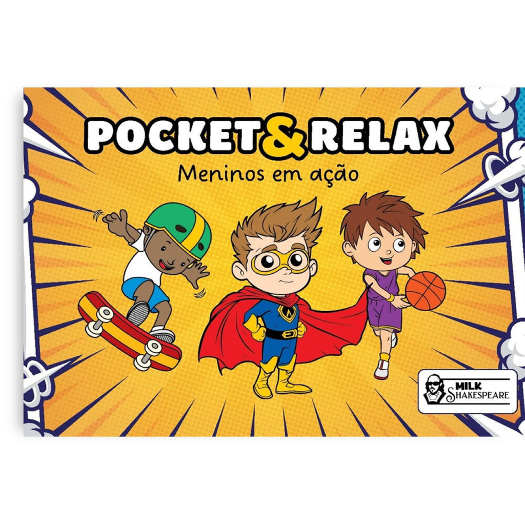 Cute relax pocket meninos em Ação livro de Colorir
