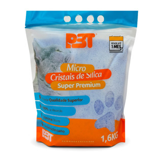 Areia Sanitária de Gato Micro Cristais Sílica FINA 1,6kg P3T em Oferta na Shopee