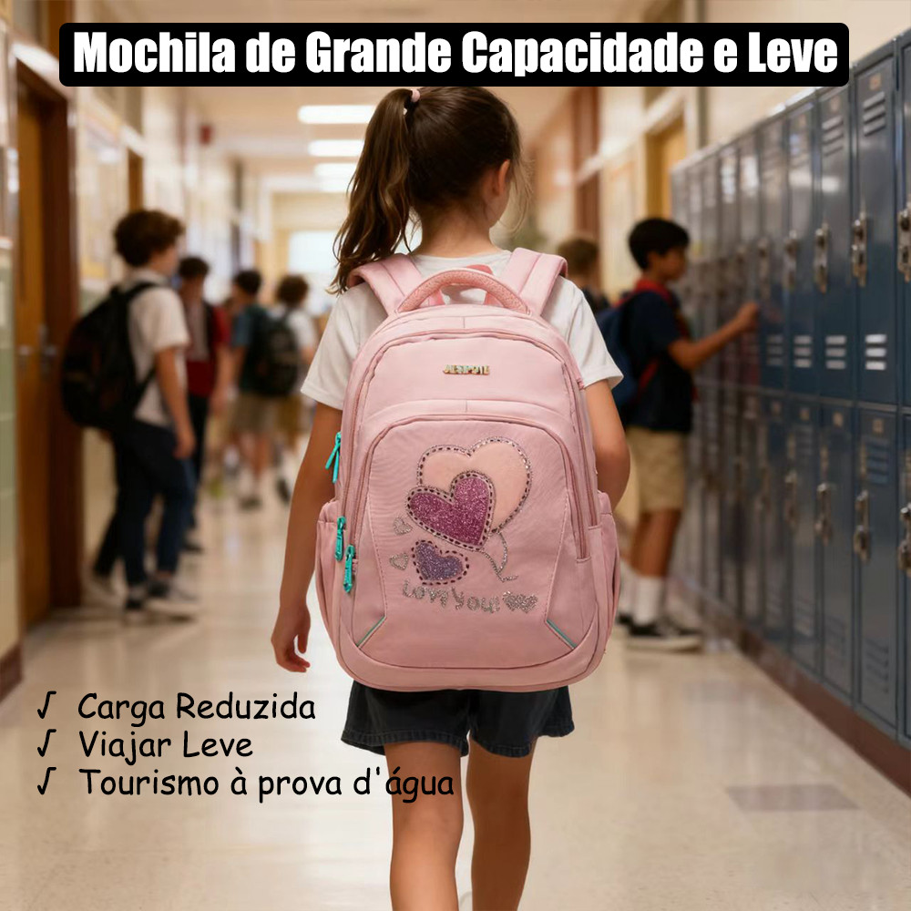 Mochila Resistente Premium Colorida Multicamada Ideal para Viagens e Uso Escolar no Dia a Dia Feminino e Masculino