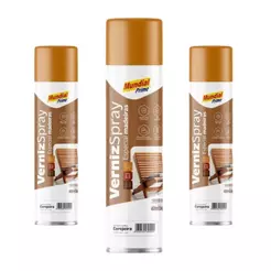Kit 3 Verniz De Madeira Spray Cerejeira 400ml Proteção UV