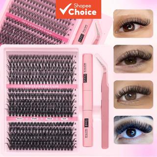 Kit De Extensão De Cílios DIY Fofo D Curl | 200 Unidades-300 Cluster 8-16 Mm Com Ligação …