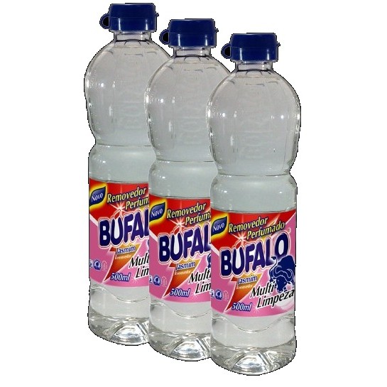 kit 3 REMOVEDOR BUFALO PERFUMADO JASMIM  Limpeza 500ML