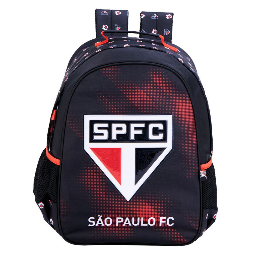 Mochila Escolar de Costas Infantil Menino Futebol Time São Paulo SPFC Tricolor Original 16592