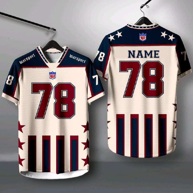 Nome E Número Personalizados Gratuitos , Camisa De Rugby Premium Personalizada Vintage Streetwear Retrô Boxy Grande NFL