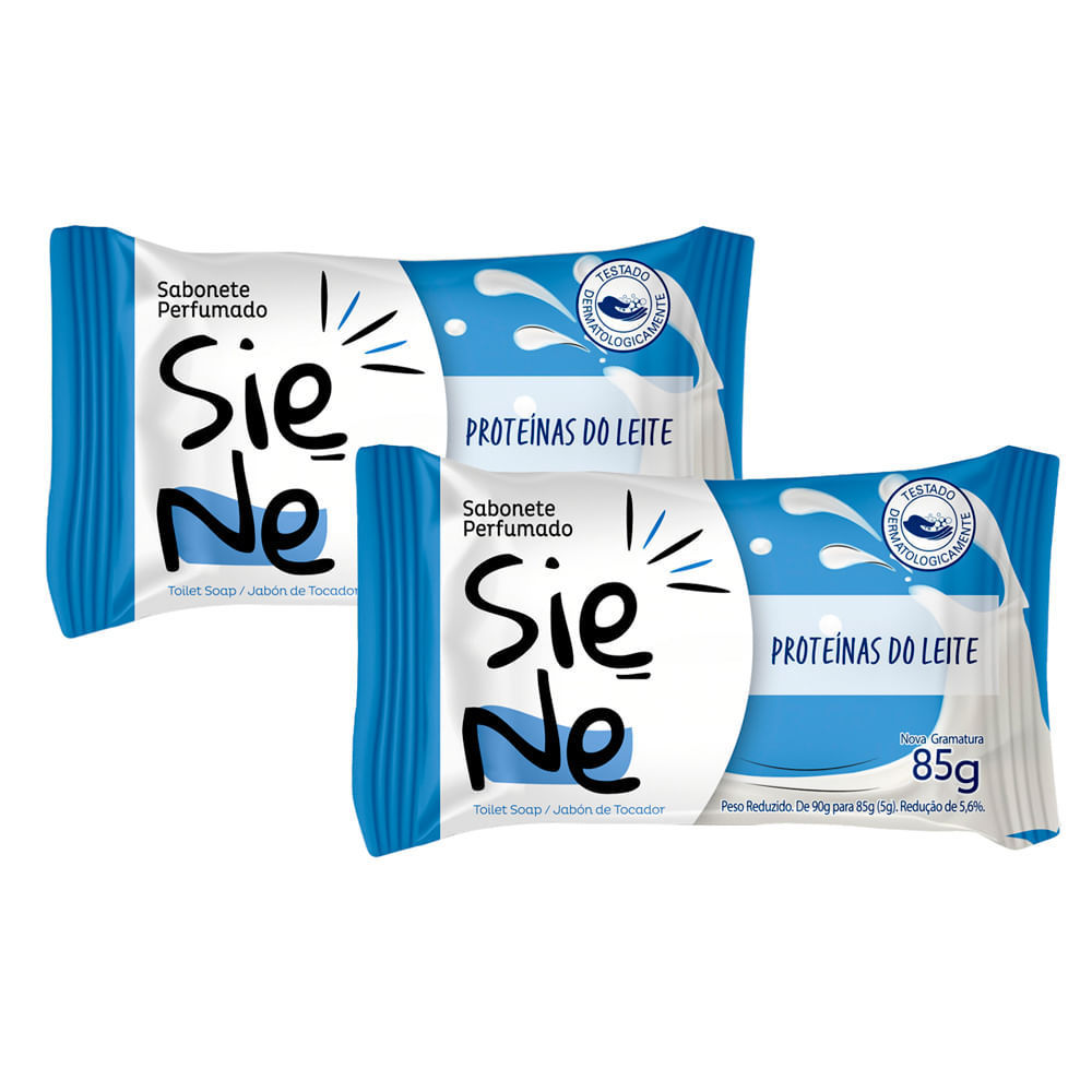 Kit 2 Sabonete Perfumado em Barra Siene Proteínas do Leite 85g