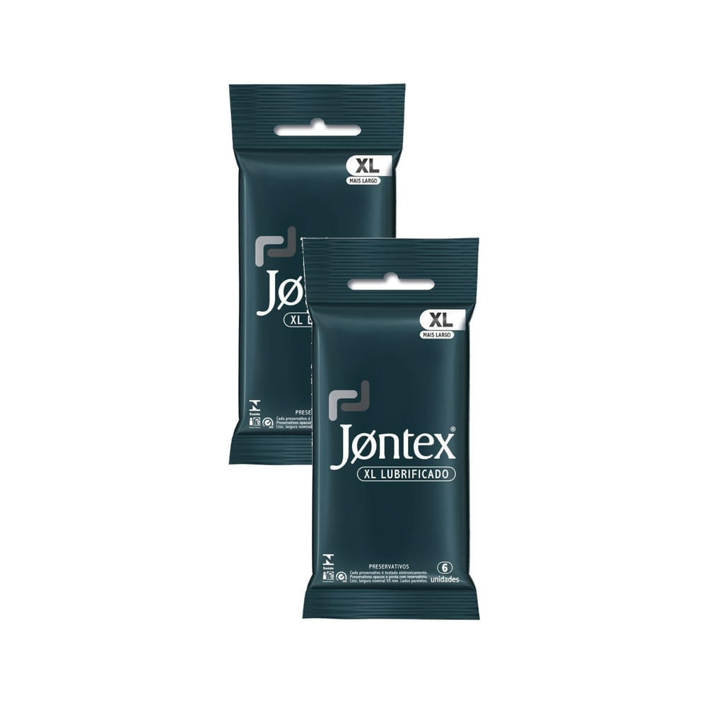 Kit 2 Preservativo Jontex XL Lubrificado 6 Unidades em Oferta na Shopee